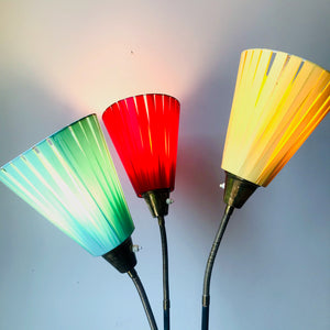 Vintage vloerlamp met drie kapjes, Zweden 1960 (369)