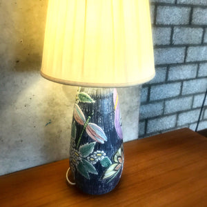 Vintage keramiek lampvoet met gezicht. Zweden 1960 (#382b)
