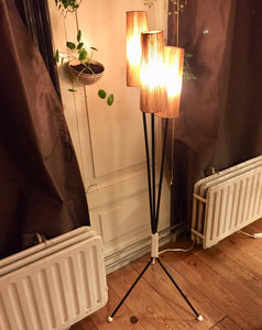 Vintage vloerlamp 3 kapjes Zweden rond 1960