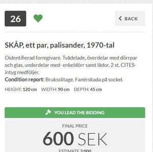 Set van twee vintage palissander wandkasten, Zweden 1970 (#22514)