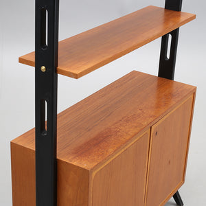 Vintage teak boekenkast/roomdivider, Zweden 1960