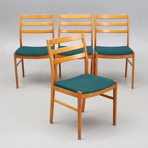 Vintage teak eetkamer stoelen