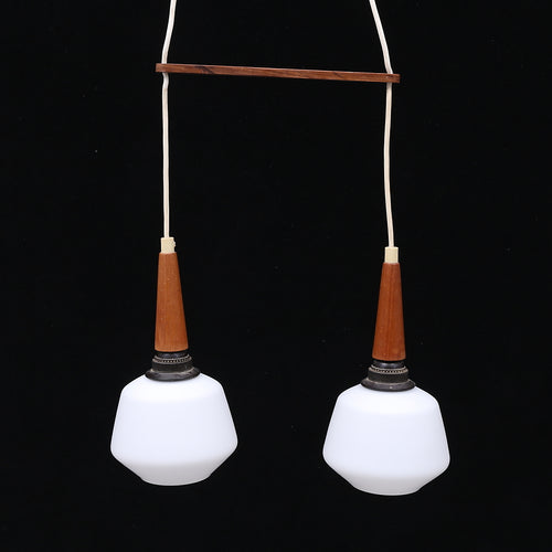 Vintage teak hanglamp, Zweden 1960 (#218)