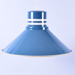 Vintage blauw metalen hanglampen (#199)