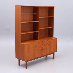 Vintage teak boekenkast. Zweden 1960