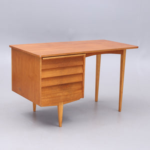 Vintage teak bureau met extra blad, jaren 60 Zweden