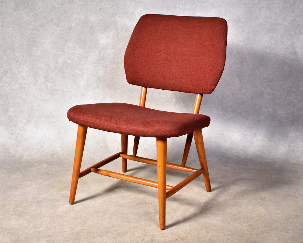 Vintage teakhouten design stoel van Engen Örkelljunga  Zweden 1950