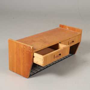 Vintage teak telefoon kastje, Zweden 1960