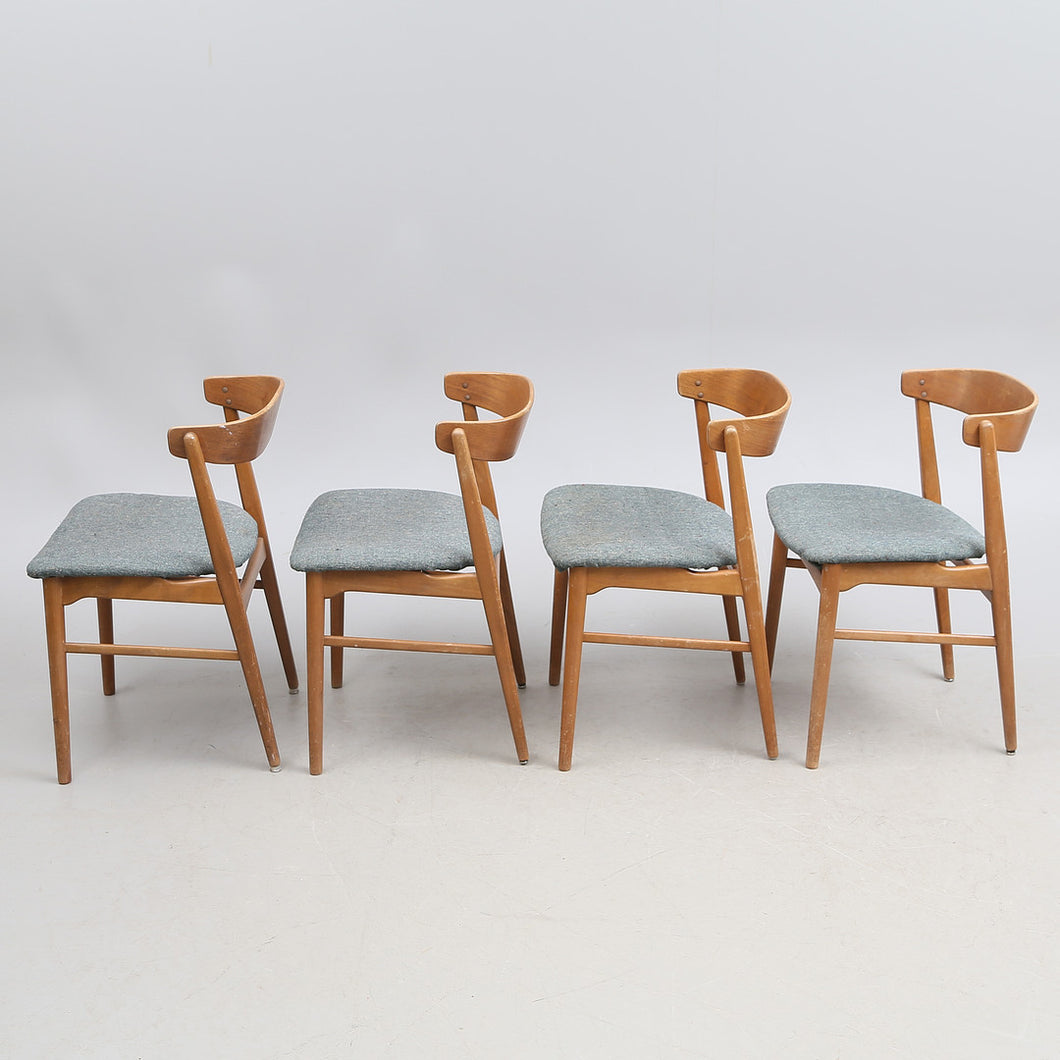 Vintage teak design stoelen ,Zweden 1960