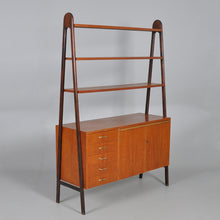 Load image into Gallery viewer, Teak vintage boekenkast/roomdivider, Zweden 1960 (356)