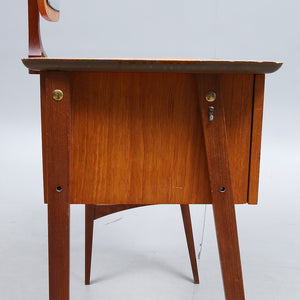 Vintage teak make-up tafel ,Zweden 1960 (339)