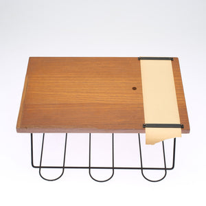 Vintage teak en String telefoon tafeltje  Zweden 1960 (354)